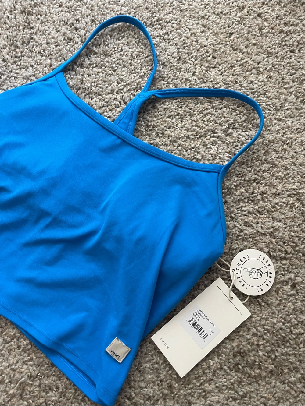 nwt vuori allthefeels support tank 2.0 regatta blue size small - Picture 2 of 4
